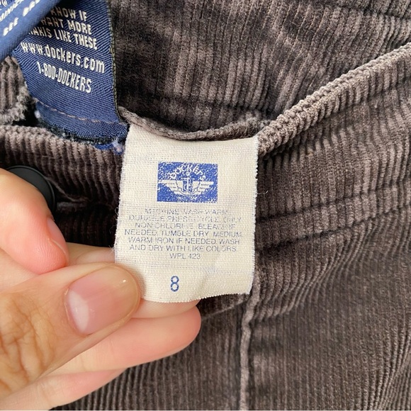 Vintage Dockers Brown Corduroy Midi Skirt 8 - Picture 7 of 9